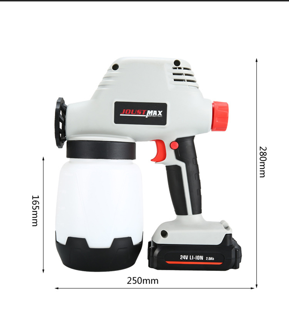 Joustmax JST81015 24V Lithium-ion Battery Hand Held Electric Paint Spray Gun